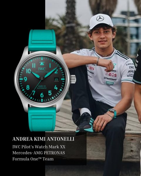 Andrea Kimi Antonelli – IWC Pilots Watch Mark XX Mercedes AMG Petronas Edition Andrea Kimi Antonelli – IWC Pilots Watch Mark XX Mercedes AMG Petronas Edition