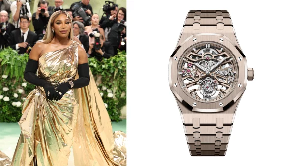 Serena Wiliams in an Audemars Piguet Sand Gold Royal Oak Flying Tourbillon Openworked GettyImages 2151792868