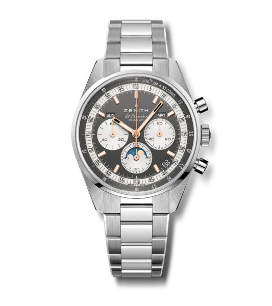 The Zenith Chronomaster Original Triple Calendar In Slate Gray The Zenith Chronomaster Original Triple Calendar In Slate Gray