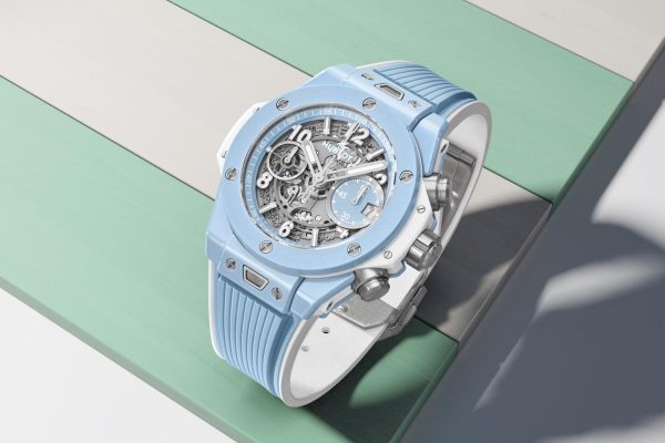 big bang unico sky blue 42 mm lifestyle shot 3 big bang unico sky blue 42 mm lifestyle shot 3